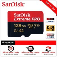 [Xả Kho] Thẻ nhớ PRO A2 - 128GB V30 U3 Class 10 UHS-I 170MB/s (SDSQXCY-128G-GN6MA) - [Hàng Chí