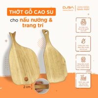 [XẢ KHO] Thớt gỗ cao su decor, khay gỗ trang trí hình con cá màu tự nhiên đạt chuẩn xuất khẩu - DUBA