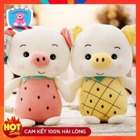 [XẢ KHO] Thú bông heo trái cây nhiều màu sắc cho bé chất liệu vải mềm mịn, không xù lông