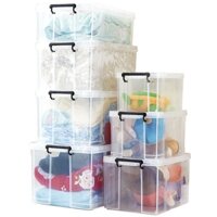 [xả kho] Thùng nhựa vuông 35L  trong suốt.thùng nhựa 60LÍT. thùng trong suốt 20 lít chắc chắn (41x31x24cm)  5370