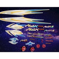 (Xả kho) Trọn bộ tem xe Max III màu xanh