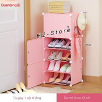 “XẢ KHO” TỦ GIÀY NHỰA LẮP GHÉP 6 NGĂN ĐỰNG GIÀY DÉP (để được 12 đôi)