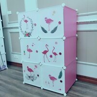 XẢ KHO Tủ nhựa lắp ghép quần áo đa năng sâu 47cm.6 ô
