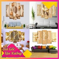 [XẢ KHO]Tranh treo tường Điêu Khắc 5 tấm/Gỗ MDF Hàn Quốc chống ẩm mốc, mối mọt