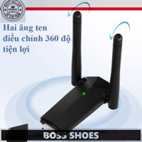 XẢ LỖ █ USB Wifi Thu Phát Sóng Wifi Tốc Độ 1300mbps 2 Râu Kép Cho Laptop PC 2.4/5g Bộ Chuyển Đổi USB 3.0 Wifi5 Nhỏ