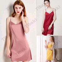XẢ LỖVáy ngủ liền thân lụa satin,váy ngủ 2 dâylạu satin cao cấp, đầm ngủ 2 dây,váy 2 dây dáng xuông, váy liền thân sexy