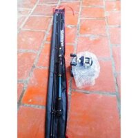 xả luôn Combo Bộ cần câu lure máy ngang 2 ngọn 1m8+ máy YOMOSHI LV201