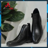 Xả Mới - [Giày Chelsea boot da bò thật] - Giày cao cổ nam giúp tăng chiều cao gần 5cm AL6 " " * ' |