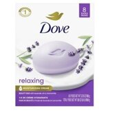 Xà phòng dưỡng ẩm Dove Relaxing Lavender Oil & Chamomile – Thư giãn và chăm sóc làn da dịu êm, lốc 8 cục