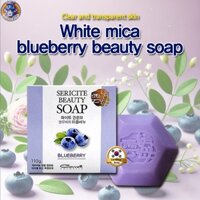 Xà phòng làm đẹp mica trắng (việt quất) (110g * 1 cái), Sản xuất tại Hàn Quốc | Thanh làm trắng & làm sạch mùi việt quất | Chăm sóc da tự nhiên cho làn da mịn màng và rạng rỡ | Xà phòng Hàn Quốc