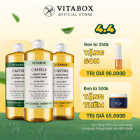 Xà phòng nước đa năng Vitabox Castile Liquid Soap - Thành phần tự nhiên dịu nhẹ cho da nhạy cảm 250mL