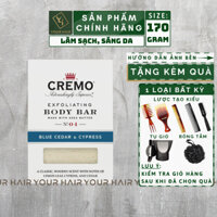 Xà phòng tắm CREMO BLUE CEDAR & CYPRESS EXFOLIATING BODY BAR No.04 - 170g