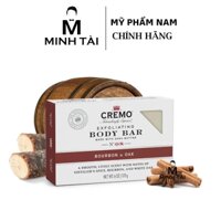 Xà phòng tắm hương nước hoa Cremo No8 Bourbon & Oak Exfoliating Body Bar 170g