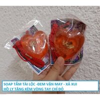 (XÀ PHÒNG TẮM) SOAP TRÁI TIM MAY MẮN TẶNG KÈM VÒNG TAY CHỈ ĐỎ