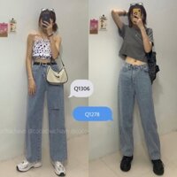 Xả #Q1306CS & #Q1278CS quần jeans suông rộng nhẹ . new new new . 2020 K . : :