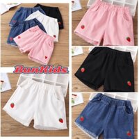 (Xả) Quần sooc đùi cho bé, quần sooc đùi jean thời trang xinh xắn cho bé 2-12 tuổi.