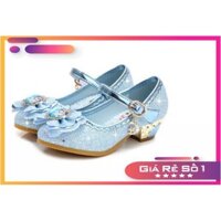 Xả Tết - Giày cao gót Elsa cao 3cm (size 24-36): Đế cao su mềm, da PU đính kim tuyến lung linh - ; ⚚ " :