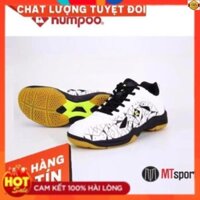 Xa Tết LV 10.10 Giày Cầu Lông Kumpoo KH-A21W Trắng Đen Uy Tín Tốt Nhất . :)) [ NEW ĐẸP ] . new XCv : ) . > *$  :