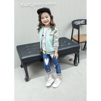 (xả) (thanh lý) Áo khoác bomber trần trám (Sz: 110-140)