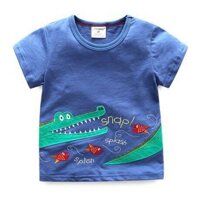 (xả) (thanh lý) Áo phông bé trai Jumping baby thêu đáp cá sấu (Sz: 18m-6t)