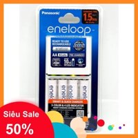 XẢ TOÀN BỘ CỬA HÀNG Bộ Sạc Nhanh Panasonic Eneloop ( Smart Quick Charger ) K - KJ55MCCE40V ( BQ - CC55 Kèm 4 Pin eneloop