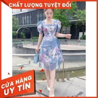 [XẢ] váy xòe nhún eo 1537-ảnh thật, video