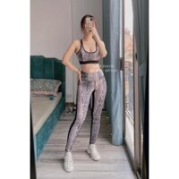 Xả 🔥 XẢ SALE 🍉  Bộ tập gym nữ, đồ tập thể thao hoạ tiết da rắn 2 dây  🍉 . : ' 🔥