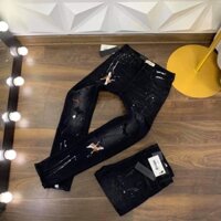 Xả 🔥 XẢ SALE Sale 🥑sốc | ĐẲNG CẤP |_ QUẦN JEAN NAM VẢY SƠN THÊU CHIM MÀU ĐEN -- Siêu Đẹp M09 🥑 ⚡ . . : : ' 🔥