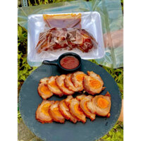 Xá xíu Hồng Kong cuộn trứng muối kèm sốt vỉ 350gr