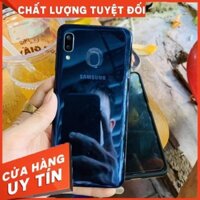 Xác điện thoại Samsung A20 hư màn hình,mã A205,bao main rin full chức năng. BH 24 tháng 1 đổi 1
