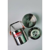 Xách cháo inox 304, cặp lồng 304 có ngăn trong cạn lòng TITHACOOK - PHÚC HƯNG PHÁT SG size 12,14cm.