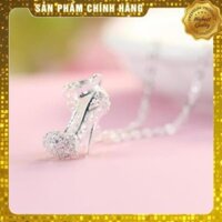 [Xài là Sướng] Dây chuyền bạc, vòng cổ bạc nữ giá rẻ đính đá tinh tế hình chiếc giày thủy tinh