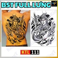 XĂM DÁN MÀU 3D FULL LƯNG 】 KÍCH THƯỚC  (34 X 48cm) Công nghệ In 3D mới ra 2023 - Hình xăm dán tạm thời 3-5 ngày