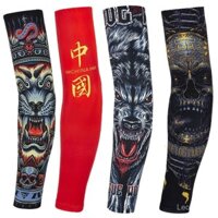 Xăm tay áo chống nắng tay Áo băng tay áo rộng rãi chất béo tăng bảo vệ cánh tay tay áo chống tia cực tím chạy bộ đi xe đạp tay áo lụa băng