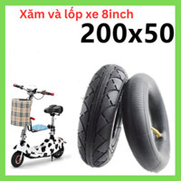Xăm và lốp xe scoster , xe cào cào điện 8inch (200x50)
