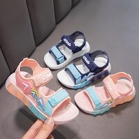 Xăng đan Bé Trai Và Bé Gái Mới Học Sinh Tiểu Học Đáy Mềm Trung Và Lớn Trẻ Em Bé Trai Peep Toe Velcro Dép Đi Biển