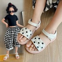 Xăng đan đế mềm quai dán xinh cho bé gái, Giay sandal cho bé đi học