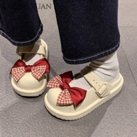 Xăng đan Dép Thời Trang Và Thoải Mái CUI YU XUAN Đế Cao Su Chống Trơn Trượt - Đen, Be, Nâu