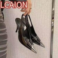 Xăng đan LCAION, Giày Cao Gót Thanh Lịch Gót Chân, Giày Cao Gót 6 / 9cm Giày Da Bằng Sáng Chế Retro