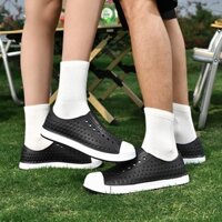 Xăng đan LUCHI Giày Cao Su Unisex Nam Nữ Dép Đi Biển Crocs Giày Miễn Phí jibbitz