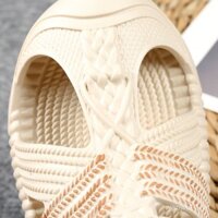 Xăng đan nam hàng mới 2025 Giày rơm kiểu La Mã đan thủ công đi ra ngoài mùa thu mẫu Mới Dép Lê lội nước đi biển chống trượt kiểu nam NNEJ