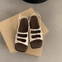 Xăng đan nữ Giày đế bằng kiểu La Mã Mới Mùa Hè 2024