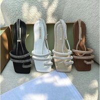 Xăng đan nữ kẹp xoàn lấp lánh  mang sáng chân giá rẻ,Giày sandal học sinh