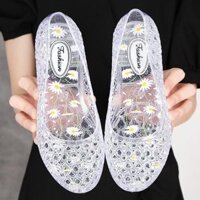 Xăng đan Nữ Rỗng, Dép Thời Trang Mùa Hè, Giày Thường Chống Trơn Trượt Màu Thạch