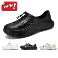 Xăng đan Thể Thao Ren Thời Trang Hàn Quốc Nam Thoáng Khí Lỗ Giày Nhẹ Chống Trơn Trượt Sandal Đi Biển 8882