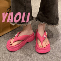 Xăng đan YAOLI Phong Cách Mới Nữ EVA flip-flop 5CM Đế Siêu Dày Yêu Nhà Nữ Dép xỏ ngón