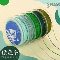 Xanh 72 Ngọc Chỉ Bộ Đính Hạt Ren Vòng Tay Dây Bện Wenwan Ren Dây Đeo Hạt Vòng Tay Handmade Dây Đặc Biệt20240703