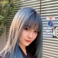 XANH DƯƠNG KHÓI-Thuốc nhuộm tóc màu xanh dương khói màu nhuộm 9BH KAMI+Tặng kèm trợ dưỡng