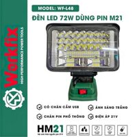 [XANH] Thân bóng đèn LED Chạy pin máy khoan WORKFIX WF-L48 72W 48 LED siêu sáng sử dụng Chân Pin Phổ Thông Makita 18V