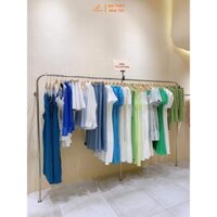 Xào inox (giá) treo quần áo bắn tường thông minh cho shop, cửa hàng thời trang dài 1m4, 1m6, 1m8, 2m, 2m2 VNS-051